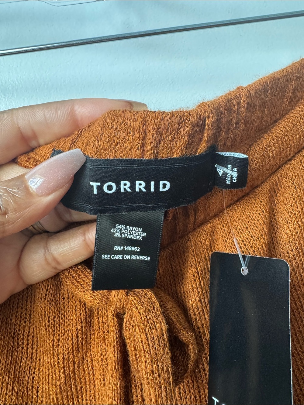 torrid Rust High-Rise Drawstring Knit Short - Picture 5 of 6